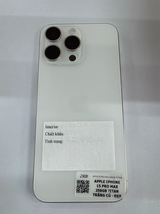 iPhone 15 Pro Max 256GB - Titan Trắng - Cũ Đẹp - VP2XJR - 3