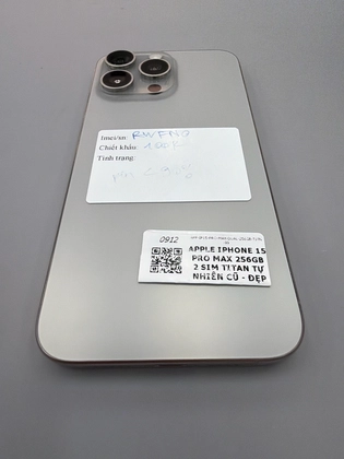 iPhone 15 Pro Max 256GB 2 Sim - Cũ đẹp - Titan tự nhiên - LFCQWX - 7