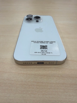 iPhone 15 Pro 256GB - Titan Trắng - Cũ Đẹp - 36L3XF - 7