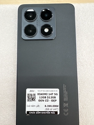 Xiaomi 14T 12GB 512GB - Cũ Đẹp - Đen - 353406 - 3
