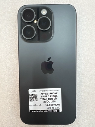 iPhone 15 Pro 128GB - Cũ xước cấn - Titan Đen - YHX4PY - 3