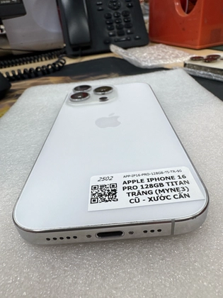 iPhone 16 Pro 128GB - Cũ xước cấn -Titan trắng - 690F54 - 7