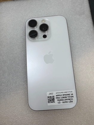 iPhone 16 Pro 128GB - Cũ xước cấn -Titan trắng - 690F54 - 3