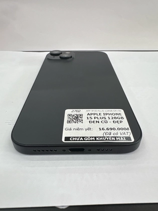 iPhone 15 Plus 128GB - Đen - Cũ Đẹp - PQR7KV - 7