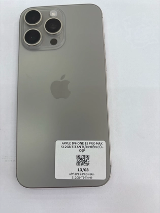 iPhone 15 Pro Max 512GB - Cũ Đẹp-Titan Tự Nhiên - 1HWTPX - 3