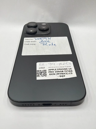 iPhone 16 Pro 256GB - Cũ đẹp - Titan Đen - J49T5H - 7