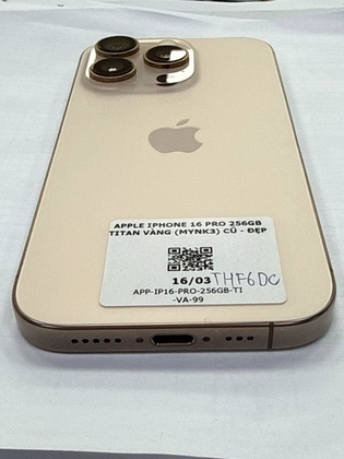 iPhone 16 Pro 256GB - Cũ đẹp - Titan Vàng - THF6DC - 6