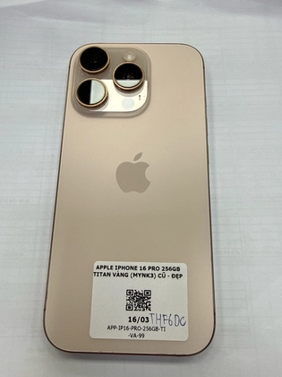 iPhone 16 Pro 256GB - Cũ đẹp - Titan Vàng - THF6DC - 3