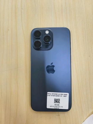 iPhone 15 Pro Max 1TB - Cũ đẹp - Titan Xanh - 92D5WR - 3