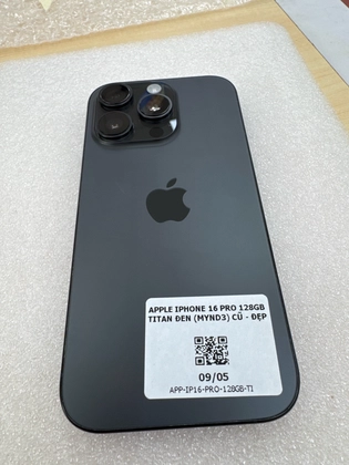 iPhone 16 Pro 128GB - Cũ đẹp -Titan đen - M7Q6H0 - 3