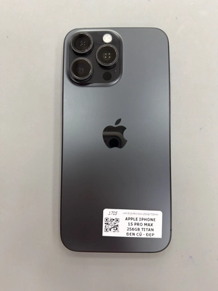 iPhone 15 Pro Max 256GB - Titan Đen - Cũ Đẹp - D752RK - 3