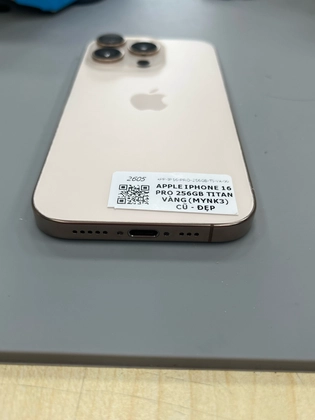 iPhone 16 Pro 256GB - Cũ đẹp - Titan Vàng - 7T07X0 - 7