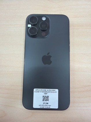 iPhone 16 Pro Max 512GB - Cũ đẹp - Titan đen - Q417JR - 3