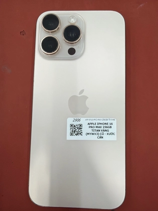 iPhone 16 Pro Max 256GB - Cũ xước cấn - Titan vàng - RH3XHX - 3