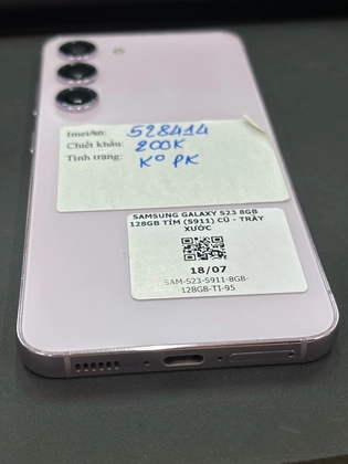 Samsung Galaxy S23 8GB 128GB - Tím - Cũ trầy xước - 528414 - 7