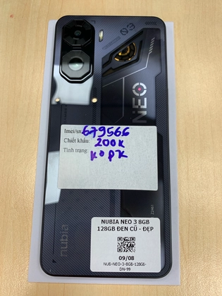 Linh kiện Nubia Neo 3 8GB 128GB - Đen - Cũ đẹp - 679566 - 3