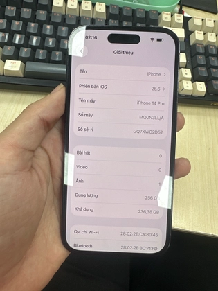 iPhone 14 Pro 256GB - Cũ Trầy Xước-Đen - WC2D52 - 1