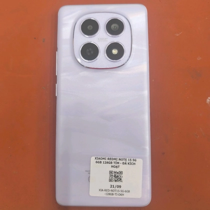 Xiaomi Redmi Note 15 5G 6GB 128GB - Tím - Đã kích hoạt - 464608 - 3