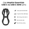 Cáp sạc Mophie Essential Type-C to Type-C 60W 2M 3