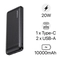 Pin dự phòng Innostyle Powersmart+ Pd 20w 10.000mah 3 Cổng 1c2a Ip20g2 1