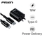 Combo Sạc Pisen Quick PD 18W Kèm Cáp Lightning 1