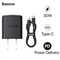 Sạc nhanh Baseus Palm 1C 30W US ( kèm cáp mini C to C 60W dài 1m ) 1